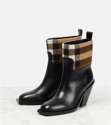 burberry vintage check and leather ankle boots|authentic burberry sneakers.